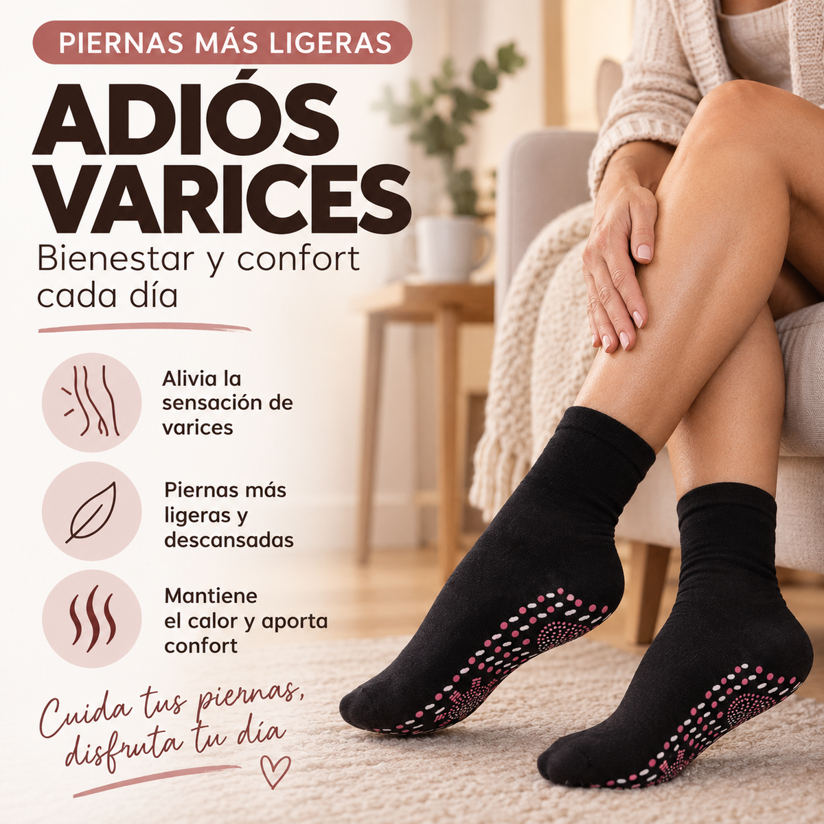 Calcetines Anti-Varices con Turmalina - LiviaFlex™